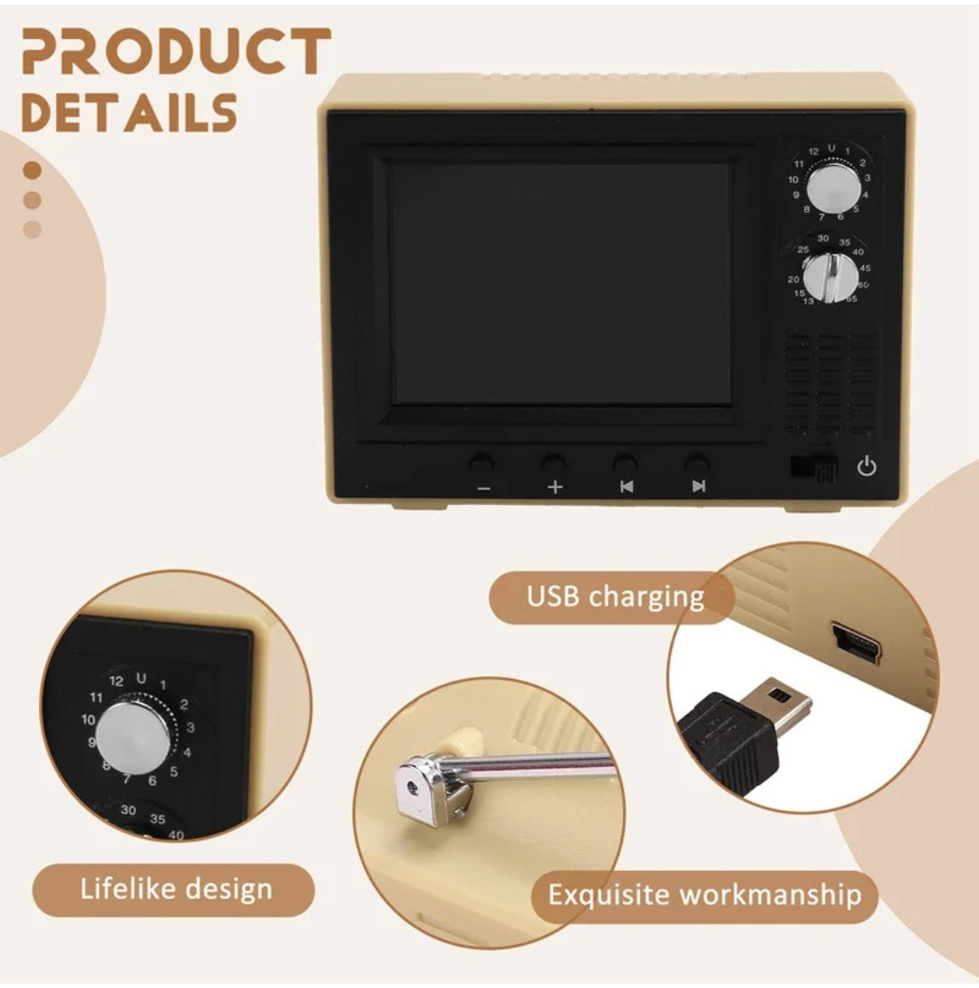 Mini 90s Retro TV - Nostalgia in the Palm of Your Hand with USB